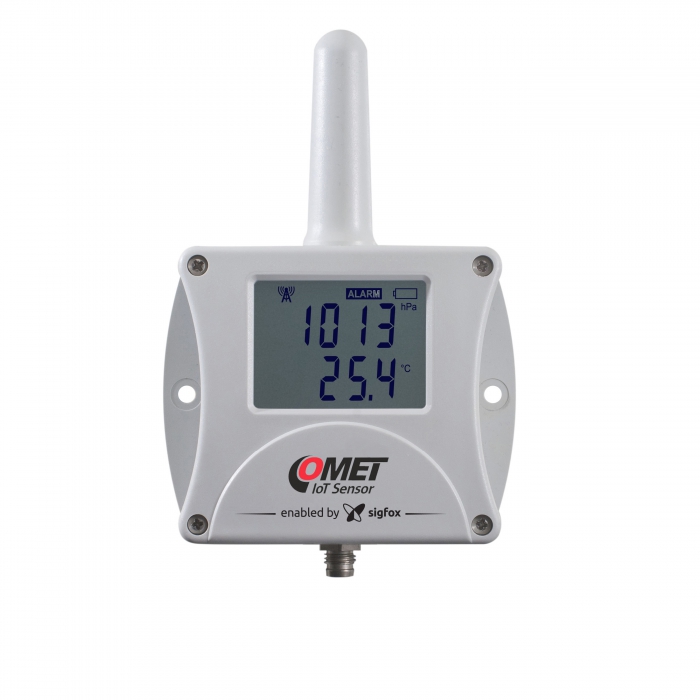 Wall-mounted thermo-hygrometer with internal and external sensor 
